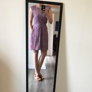J Crew abstract dot print dress